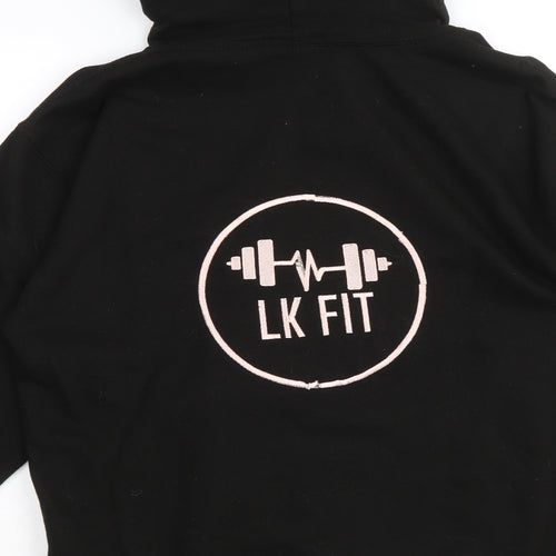 Just Hoods Womens Black Cotton Pullover Hoodie Size M Pullover