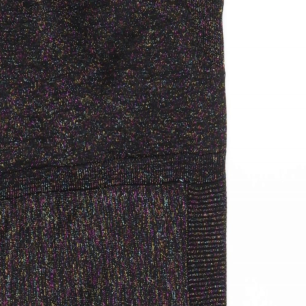 H&M Womens Black Viscose Bodycon Size M Sweetheart Pullover