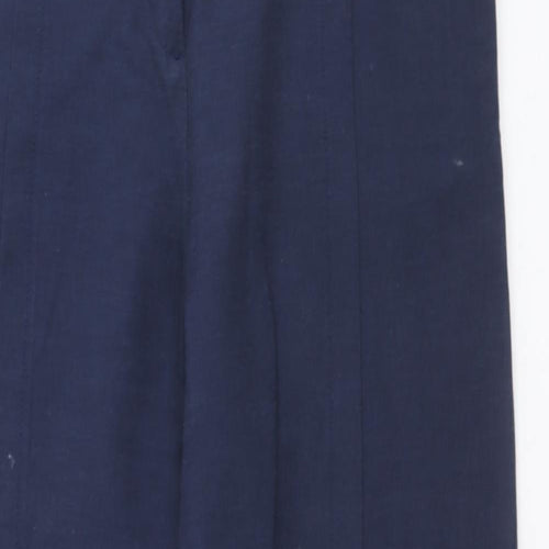 Sisley Womens Blue Viscose Trousers Size 8 Regular Zip