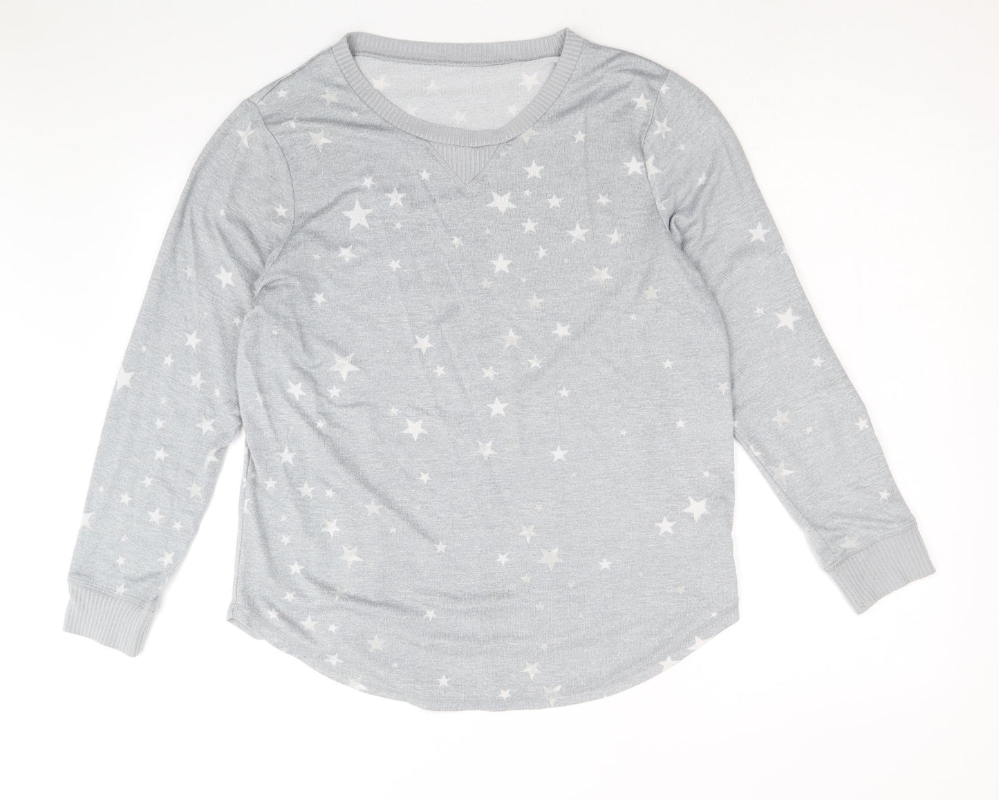 Peacocks Womens Blue Round Neck Geometric Polyester Pullover Jumper Size 14 - Size 14-16, Stars