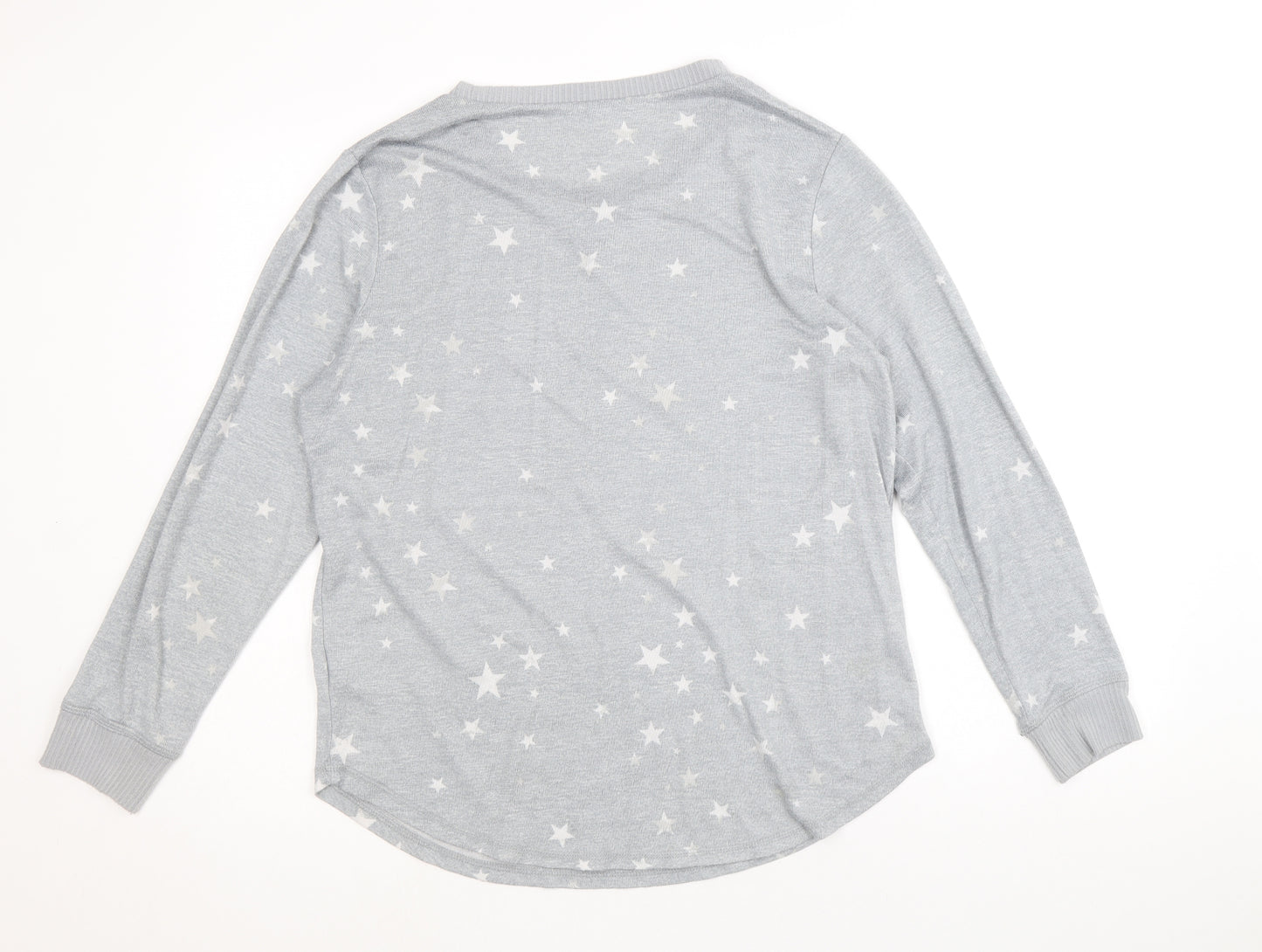 Peacocks Womens Blue Round Neck Geometric Polyester Pullover Jumper Size 14 - Size 14-16, Stars