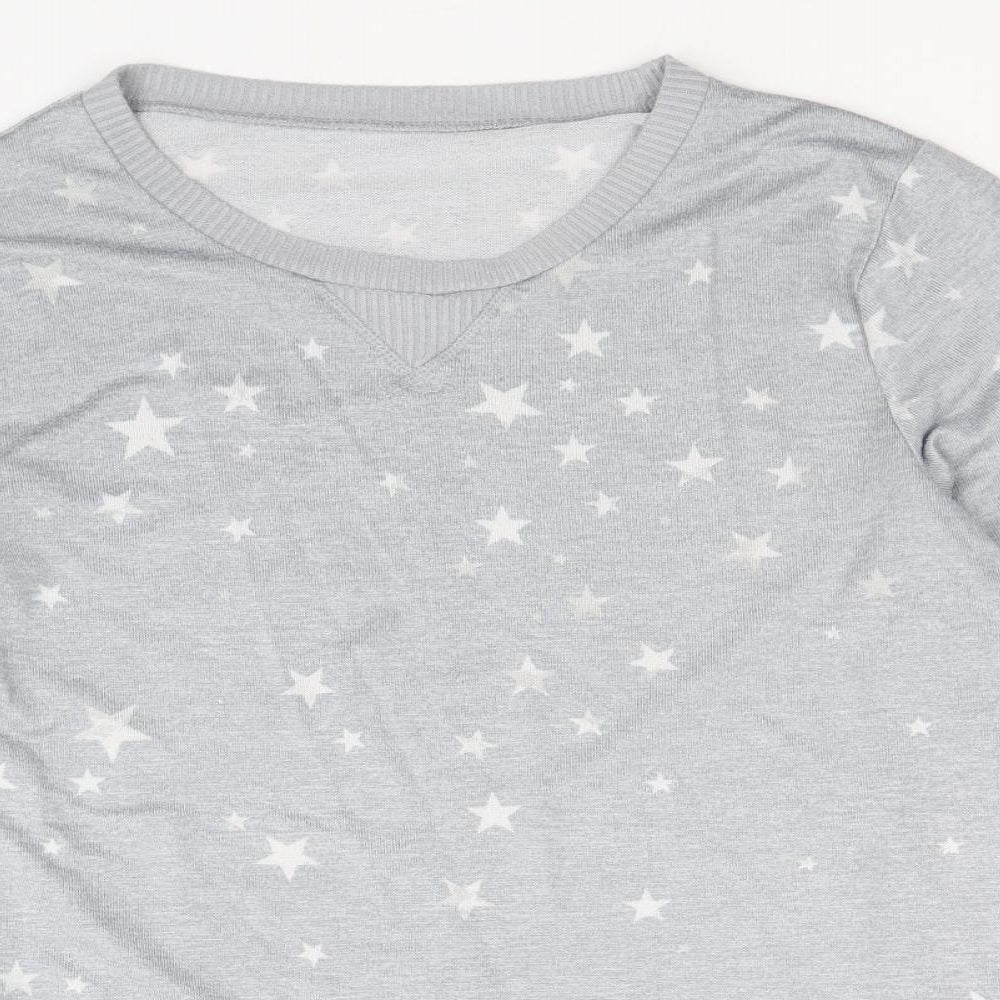Peacocks Womens Blue Round Neck Geometric Polyester Pullover Jumper Size 14 - Size 14-16, Stars