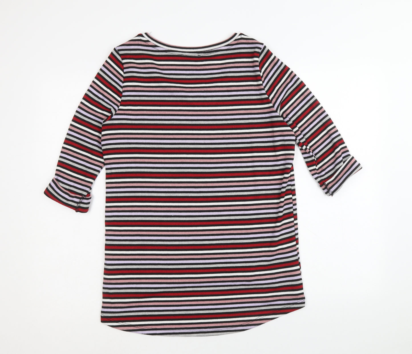 New Look Womens Multicoloured Scoop Neck Striped Polyester Pullover Jumper Size 12