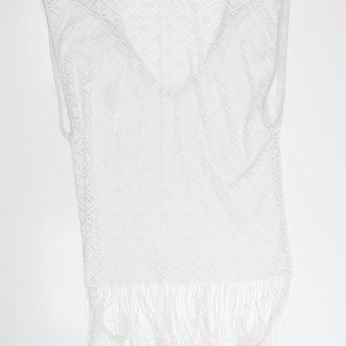 Boutique Womens White Polyester Cover Up Size S - Beach cover up