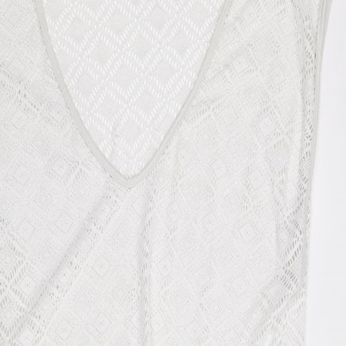 Boutique Womens White Polyester Cover Up Size S - Beach cover up