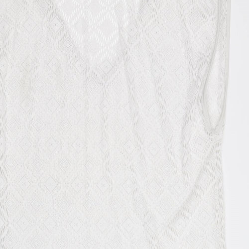 Boutique Womens White Polyester Cover Up Size S - Beach cover up