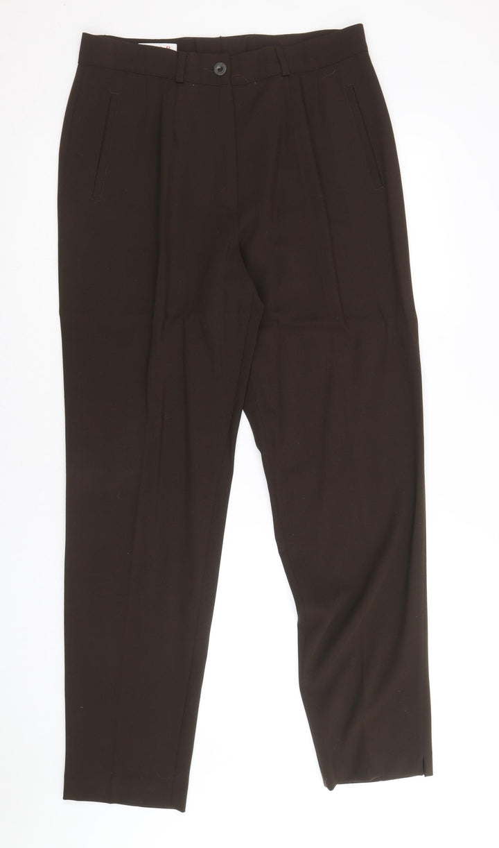 Gina Bacconi Womens Brown Polyester Trousers Size 16 Regular Zip