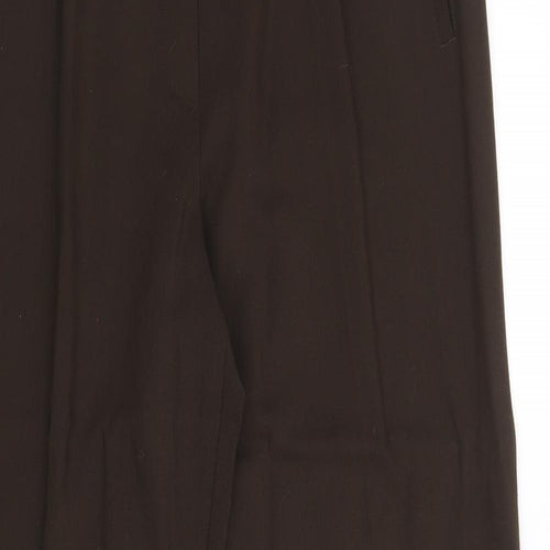 Gina Bacconi Womens Brown Polyester Trousers Size 16 Regular Zip