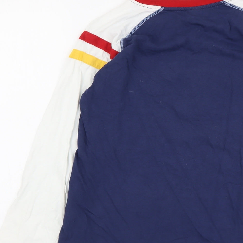 Marks and Spencer Boys Multicoloured Cotton Pullover Casual Size 11-12 Years Round Neck Pullover - Sport Division