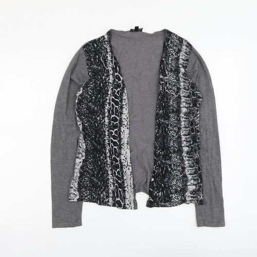 Casamia Womens Grey V-Neck Viscose Cardigan Jumper Size S