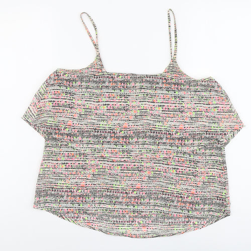 Atmosphere Womens Multicoloured Geometric Polyester Camisole Tank Size 10 Square Neck