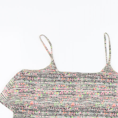 Atmosphere Womens Multicoloured Geometric Polyester Camisole Tank Size 10 Square Neck