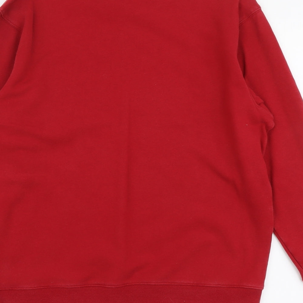 H&M Womens Red Cotton Pullover Sweatshirt Size M Pullover - L.A USA