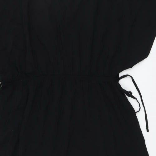 Marks and Spencer Womens Black Viscose Fit & Flare Size 18 V-Neck Pullover