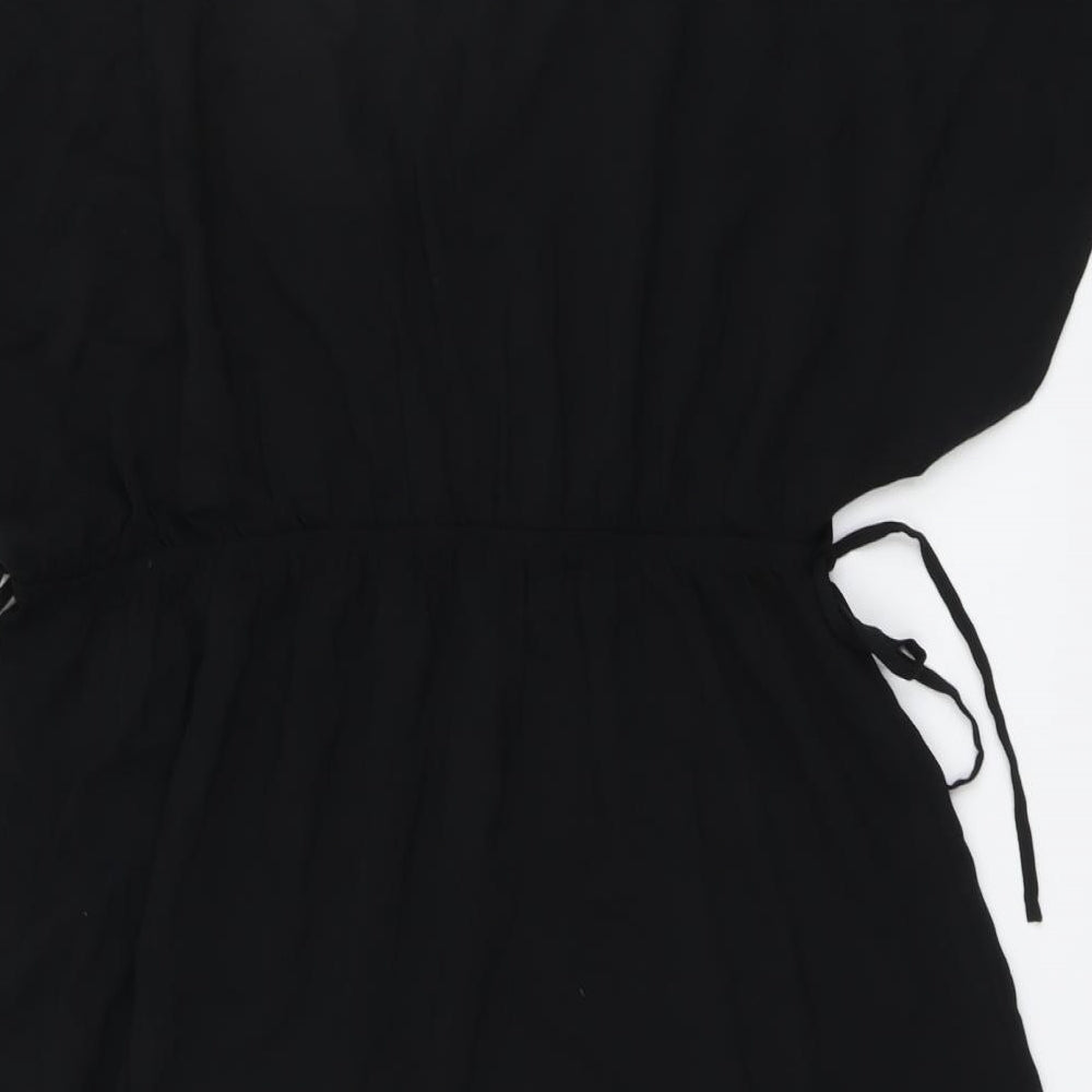 Marks and Spencer Womens Black Viscose Fit & Flare Size 18 V-Neck Pullover