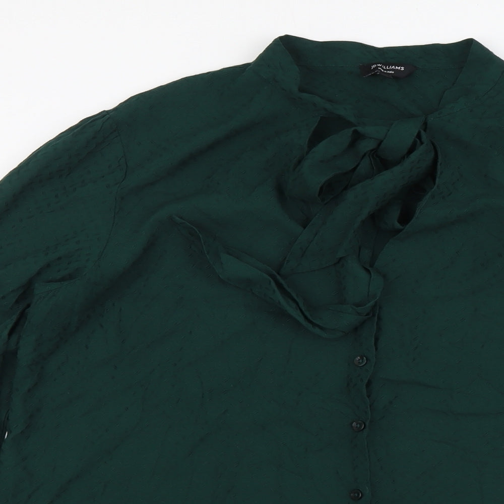 JD Wiliams Womens Green Viscose Basic Button-Up Size 16 V-Neck