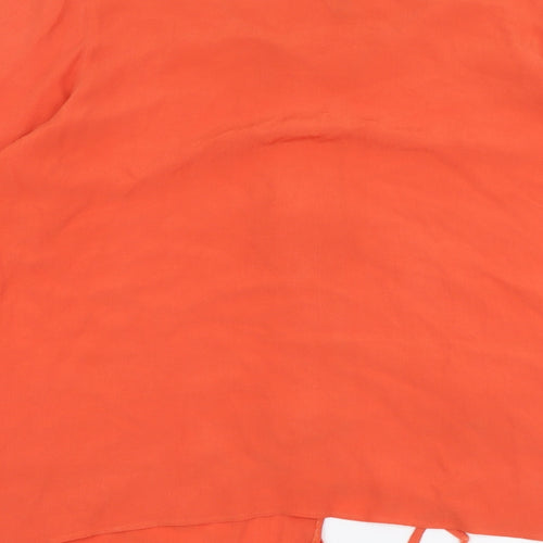 Amaryllis Womens Orange Viscose Basic Blouse Size 26 V-Neck