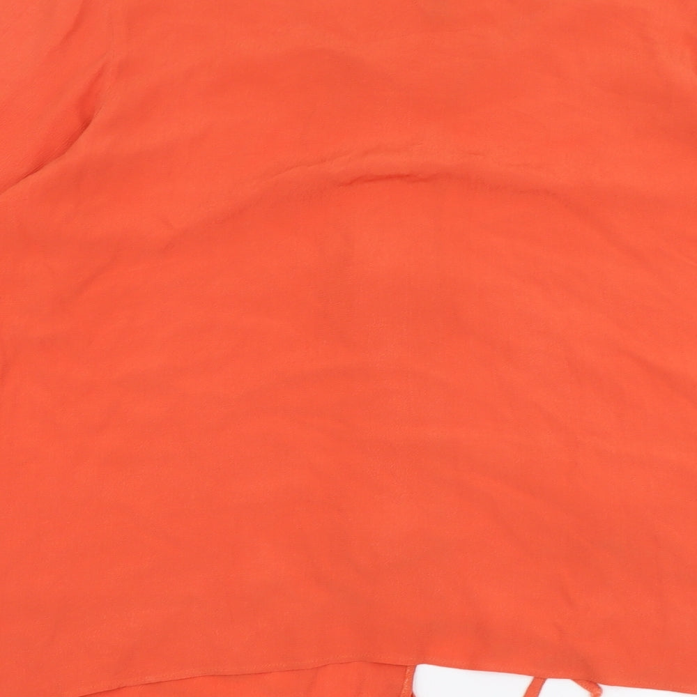 Amaryllis Womens Orange Viscose Basic Blouse Size 26 V-Neck