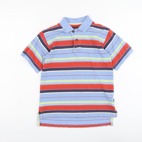 Tiny Tyrwhitt Girls Multicoloured Striped Cotton Basic Polo Size 5-6 Years Collared Button