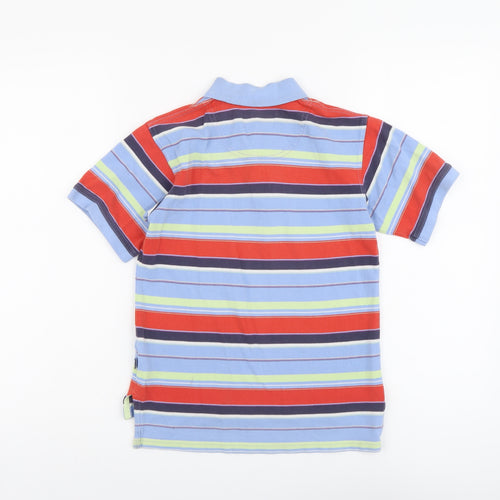 Tiny Tyrwhitt Girls Multicoloured Striped Cotton Basic Polo Size 5-6 Years Collared Button