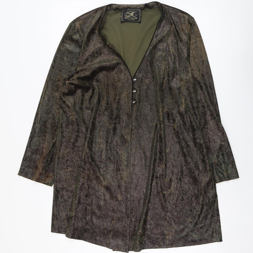 Kristen Krog Womens Green Jacket Size 14 Button