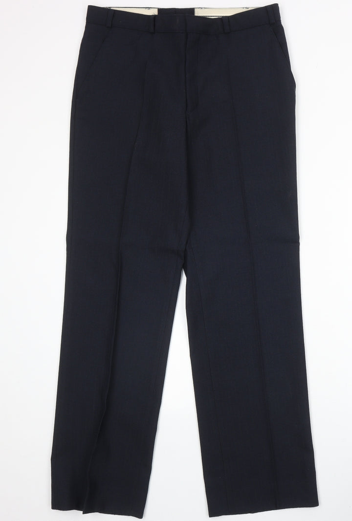 C&A Mens Blue Viscose Dress Pants Trousers Size 32 in Regular Zip
