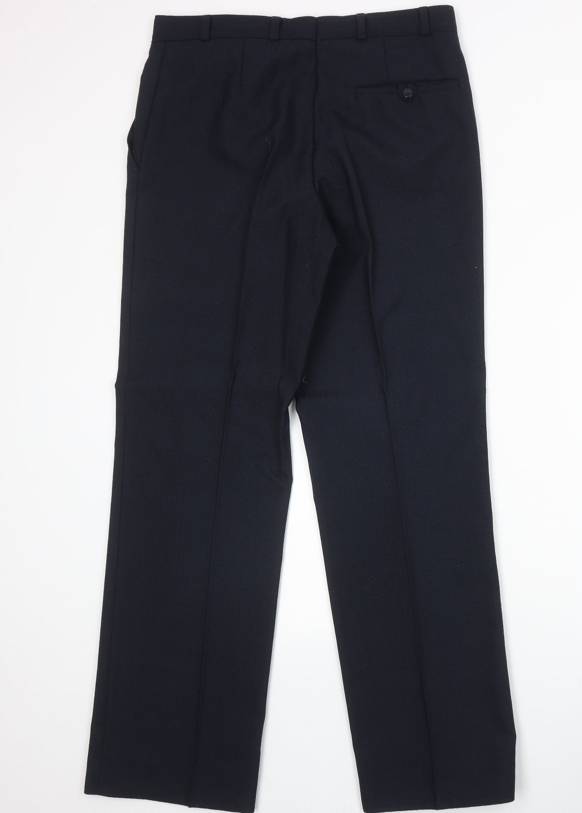 C&A Mens Blue Viscose Dress Pants Trousers Size 32 in Regular Zip