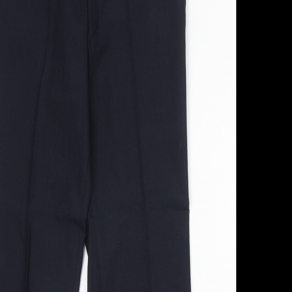 C&A Mens Blue Viscose Dress Pants Trousers Size 32 in Regular Zip