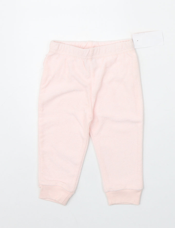 Chickpea Baby Pink Cotton Jogger Trousers Size 6-9 Months Pullover