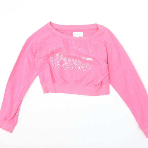 Brody Girls Pink 100% Cotton Pullover Sweatshirt Size 11-12 Years Pullover - Love To Dance