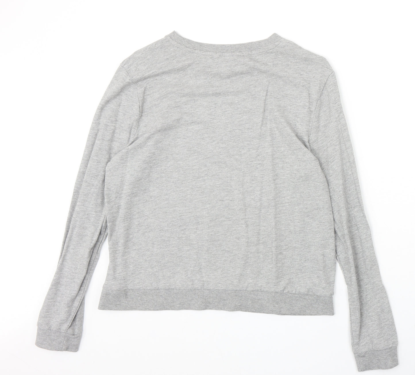 New Look Womens Grey Cotton Pullover Sweatshirt Size 14 Pullover