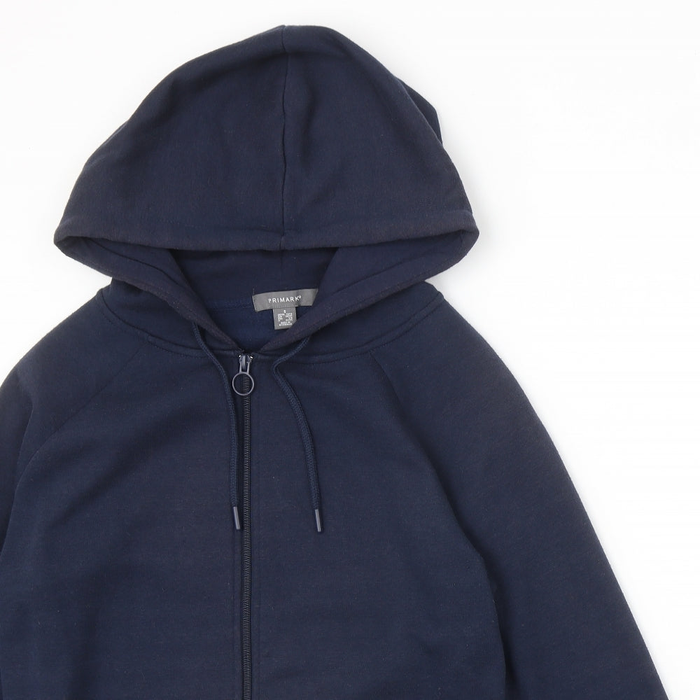 Primark Mens Blue Polyester Full Zip Hoodie Size S