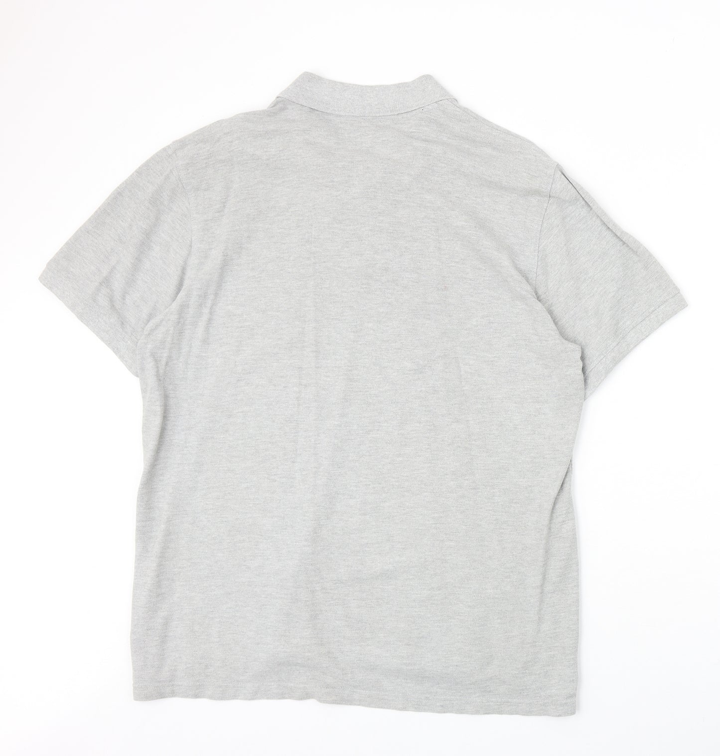 Matalan Mens Grey Cotton Polo Size XL Collared Button