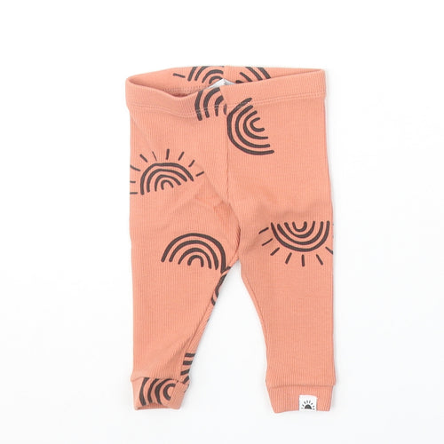 Primark Girls Pink Geometric Cotton Jogger Leggings Size 3-6 Months Pullover - Sun Pattern