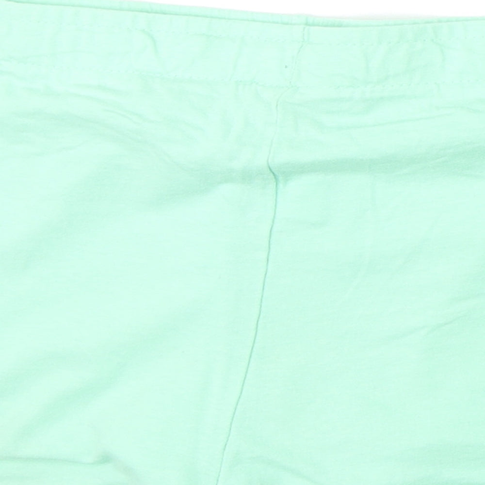 Primark Womens Green 100% Cotton Sweat Shorts Size L Regular Drawstring
