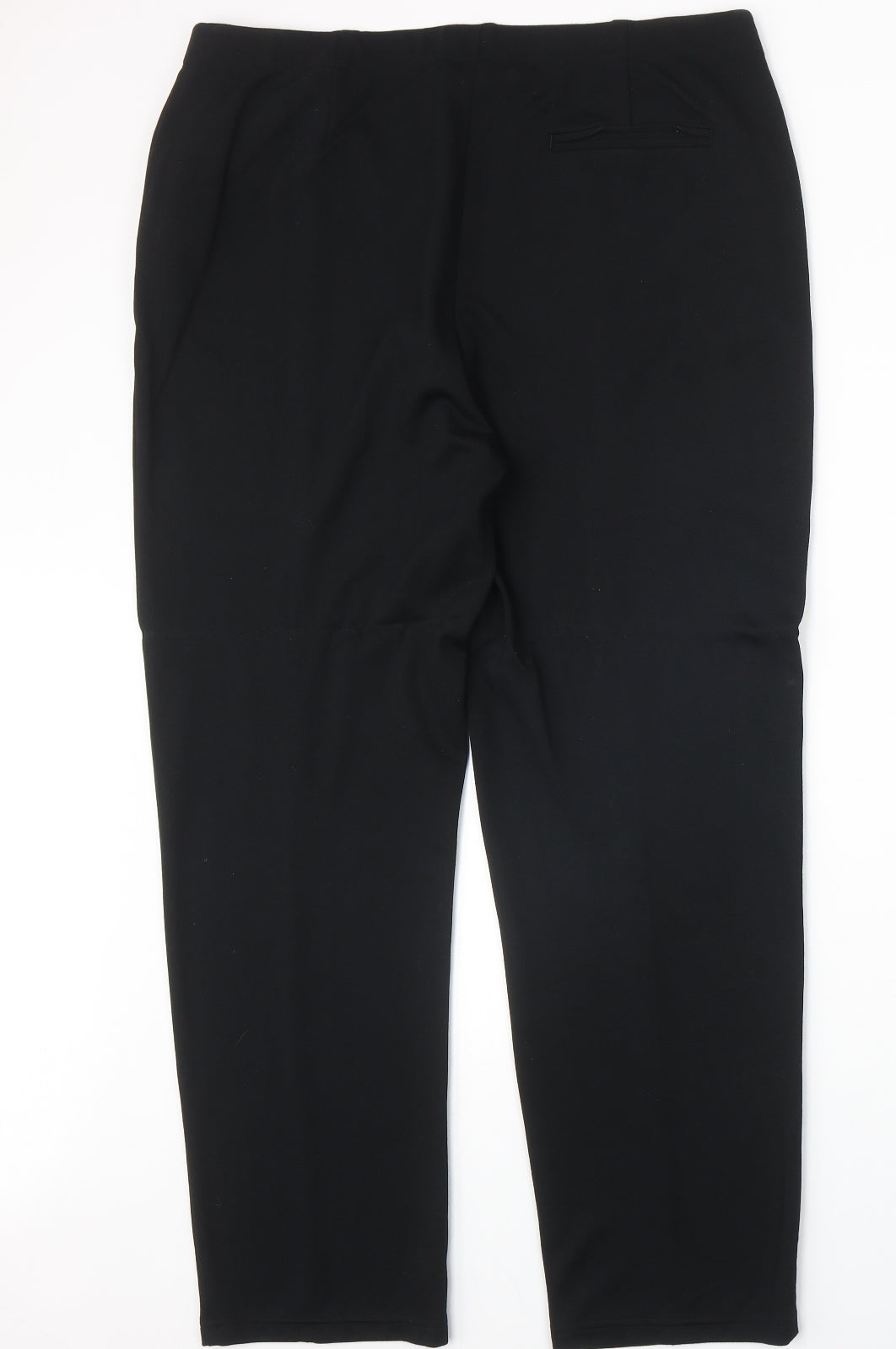 Marks and Spencer Womens Black Viscose Carrot Trousers Size 18 Regular