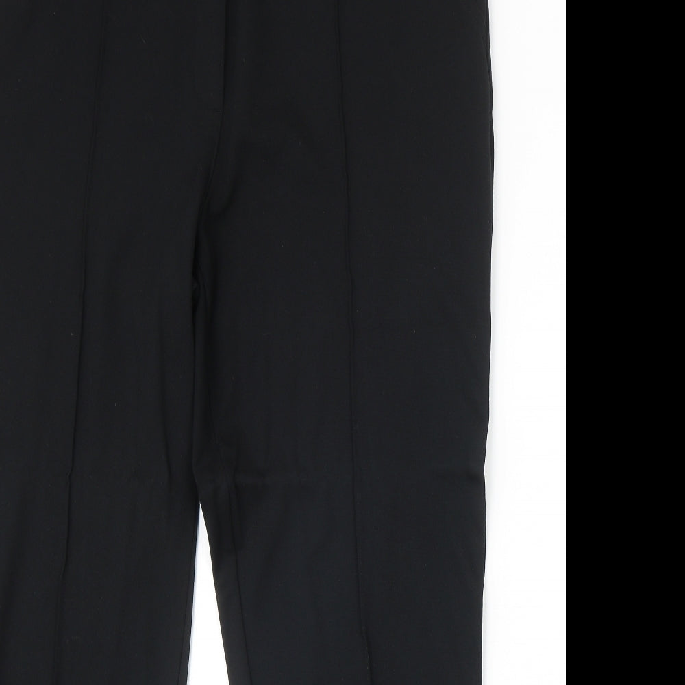 Marks and Spencer Womens Black Viscose Carrot Trousers Size 18 Regular