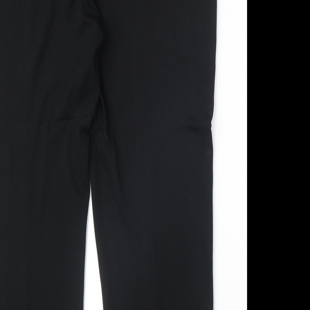 Marks and Spencer Womens Black Viscose Carrot Trousers Size 18 Regular