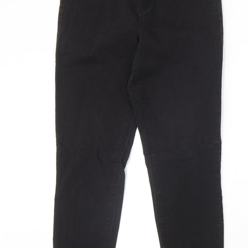 Denim & Co. Womens Black Cotton Skinny Jeans Size 12 Regular Zip