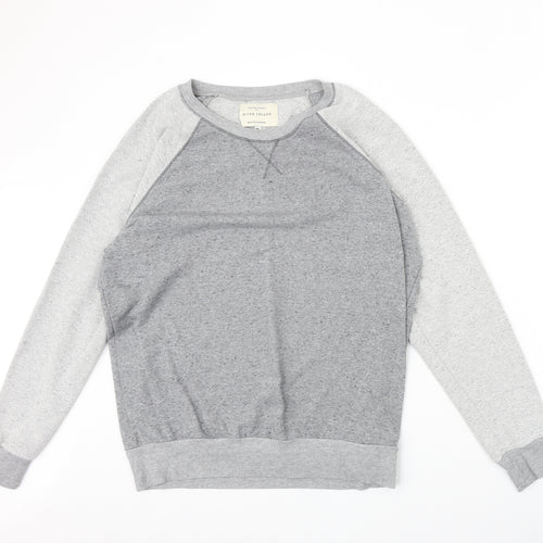 River Island Mens Grey Polyester Pullover Sweatshirt Size XL