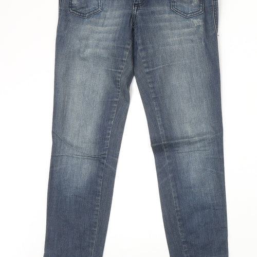 Only Womens Blue Cotton Straight Jeans Size 38 in Regular Zip