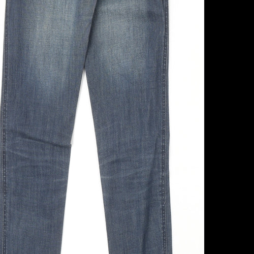 Only Womens Blue Cotton Straight Jeans Size 38 in Regular Zip