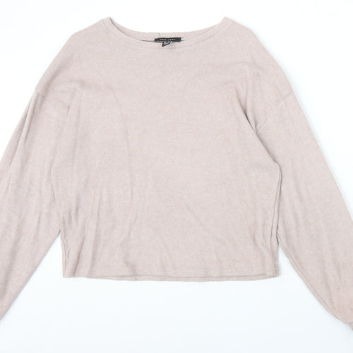 New Look Womens Pink Polyester Pullover Sweatshirt Size S Pullover