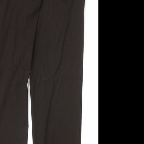Glimma Womens Brown Polyester Trousers Size 30 in Regular Zip