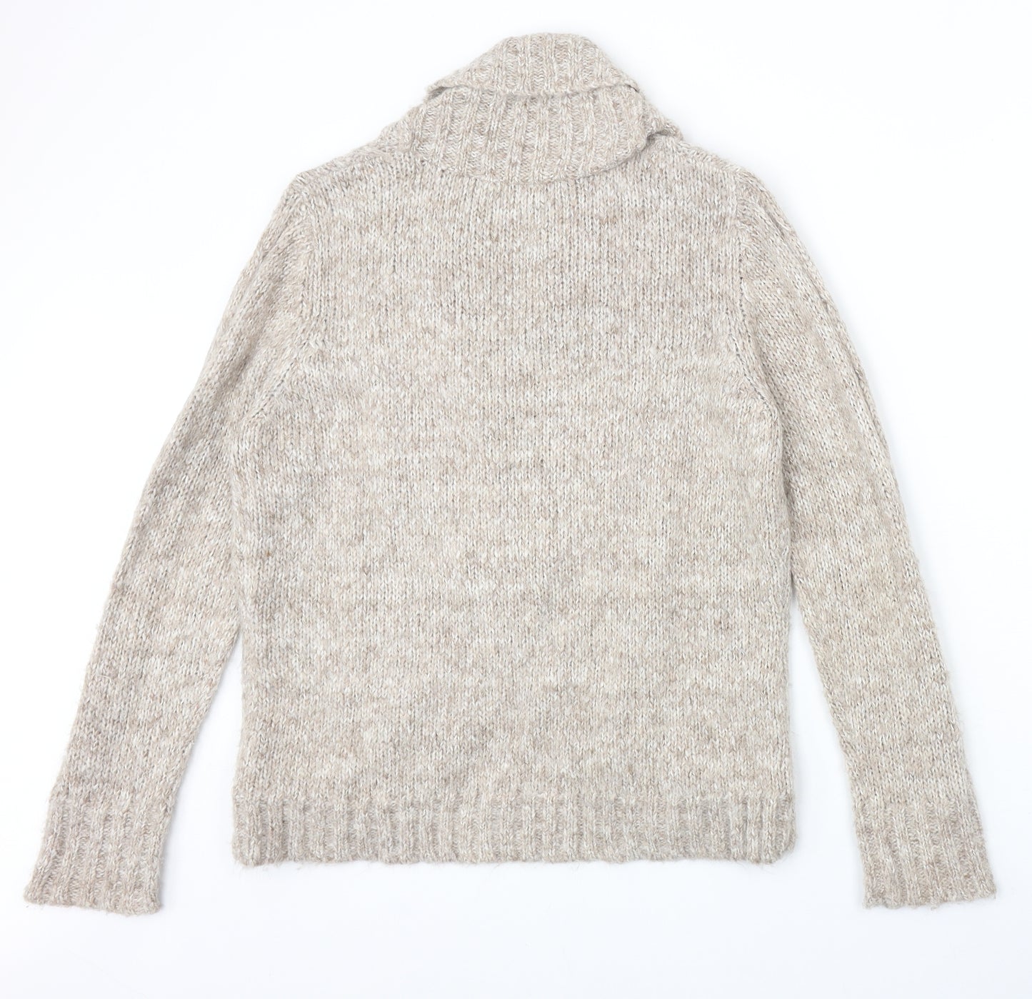 Casual Club Womens Beige V-Neck Acrylic Cardigan Jumper Size 18