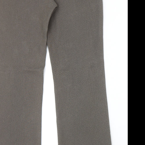 Atmosphere Womens Brown Polyester Trousers Size 12 Regular Zip