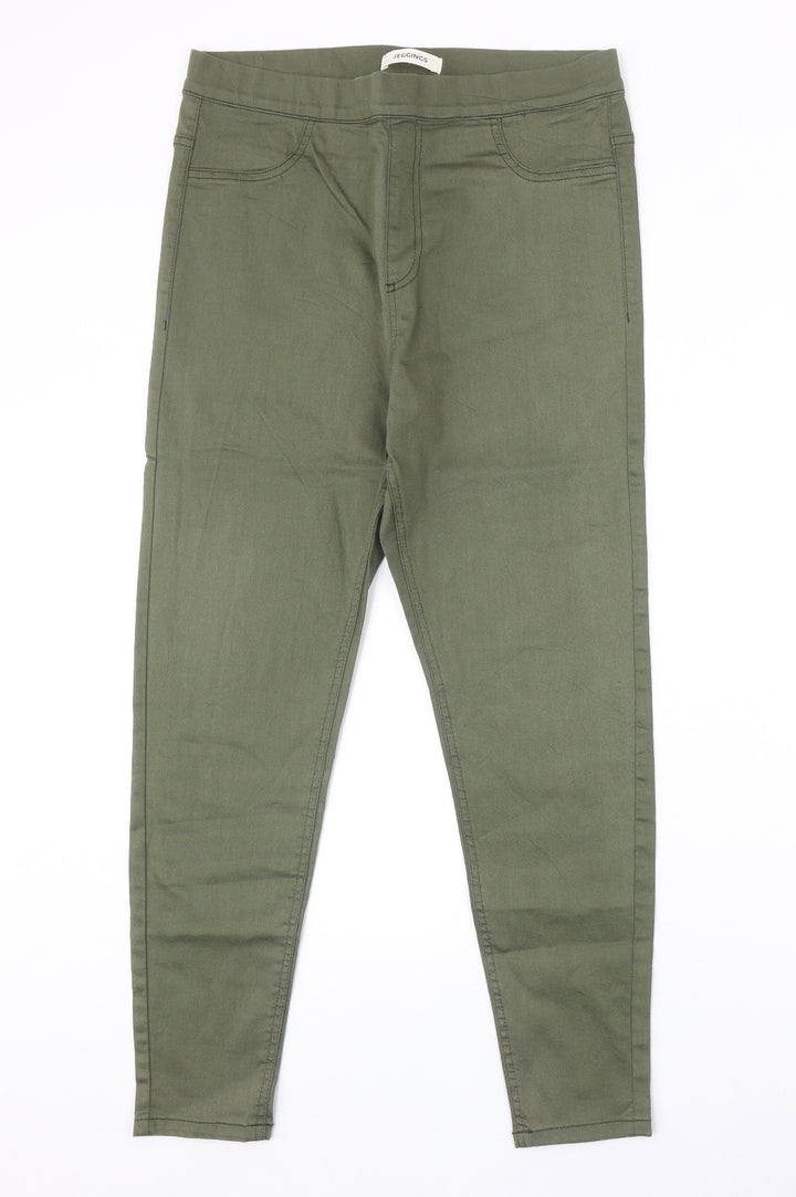Preworn Womens Green Cotton Jegging Jeans Size 30 in Regular