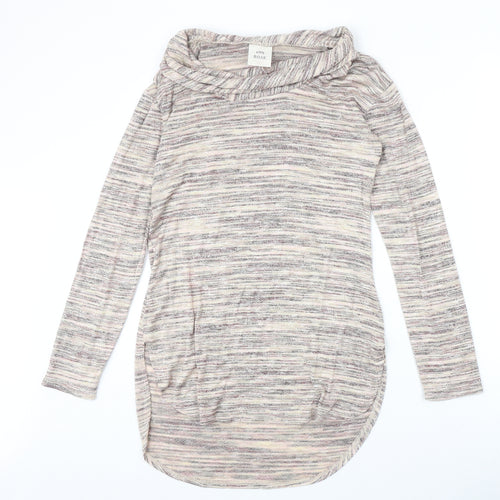 Knox Rose Womens Multicoloured Roll Neck Rayon Pullover Jumper Size M