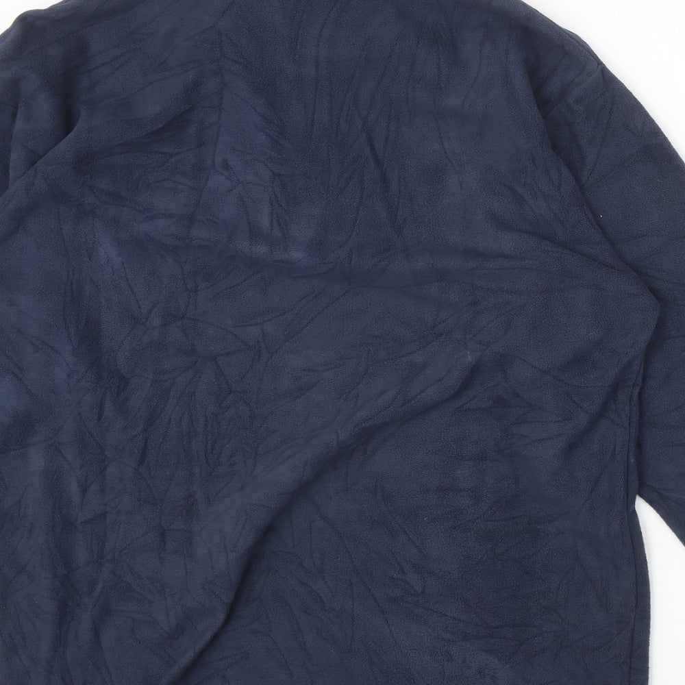 Preworn Womens Blue Polyester Pullover Sweatshirt Size M Zip