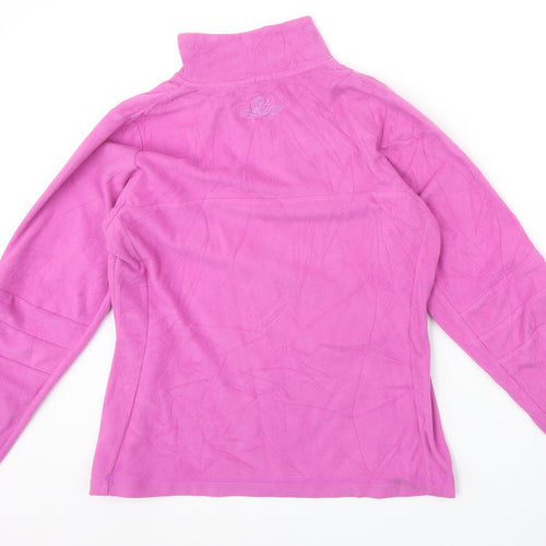 Protest Womens Pink Polyester Pullover Sweatshirt Size 10 Zip